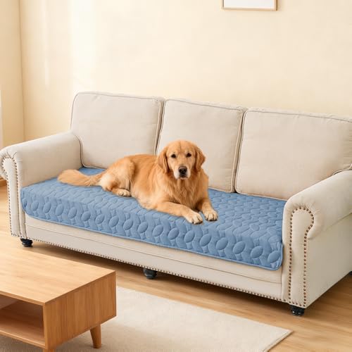 Waterproof Pet Bed Cover Anti (30x53 Inch (Pack of 1) / Lightblue)