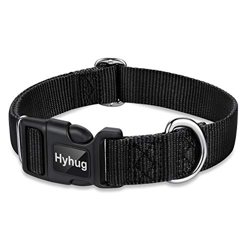 Black Dog Collar for Large Dogs (Large / Black)