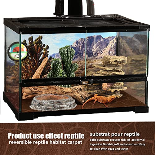 2 Pack Reptile Carpet Desert Reptile Mat & Reversible Substrate (40 Gallon)