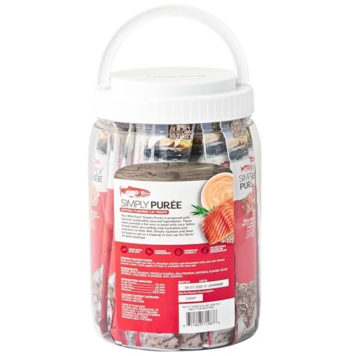 Simply Puree Salmon & Ancient Grains Cat Treats Tub