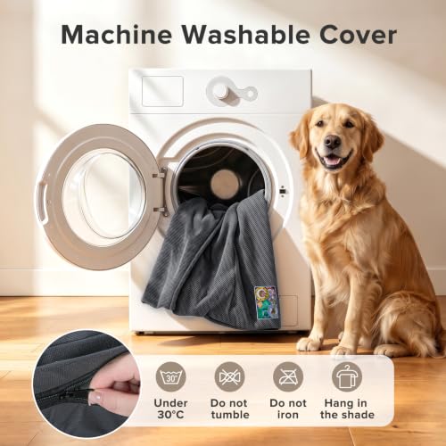 Chew Proof Indestructible Dog Bed (Grey / XL(42"x30"x4"))