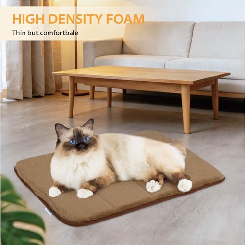 Dog Crate Pad for Large Dog (Khaki / 35"L x 23"W x 0.8"H)