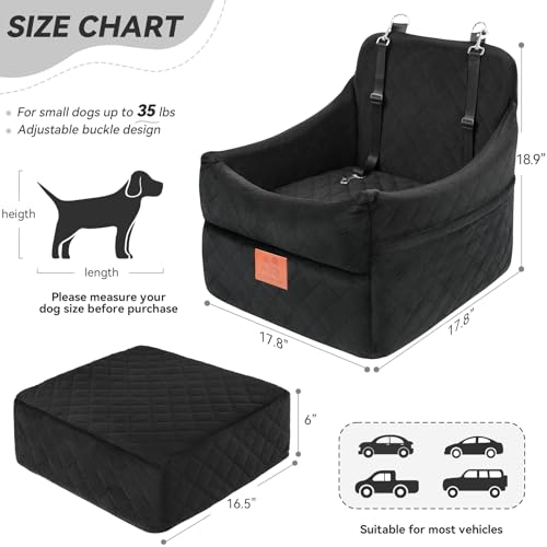 Dog Car Seat for Small (Black)