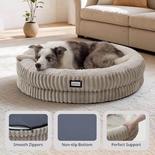 Donut Dog Bed (36.0"L x 36.0"W x 7.5"Th / Wind Chime)