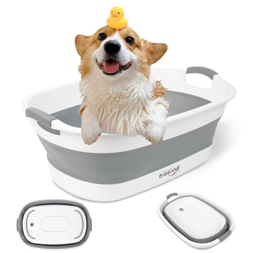 Collapsible Dog Bath Tub (Gray)