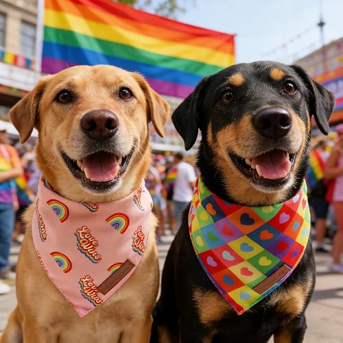 Pride Dog Bandanas 2 Pack (Pride / X-Large)
