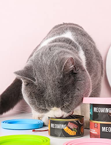 Pet Food Can Cover Silicone Can Lids for Dog and Cat Food (Blue/Purple)
