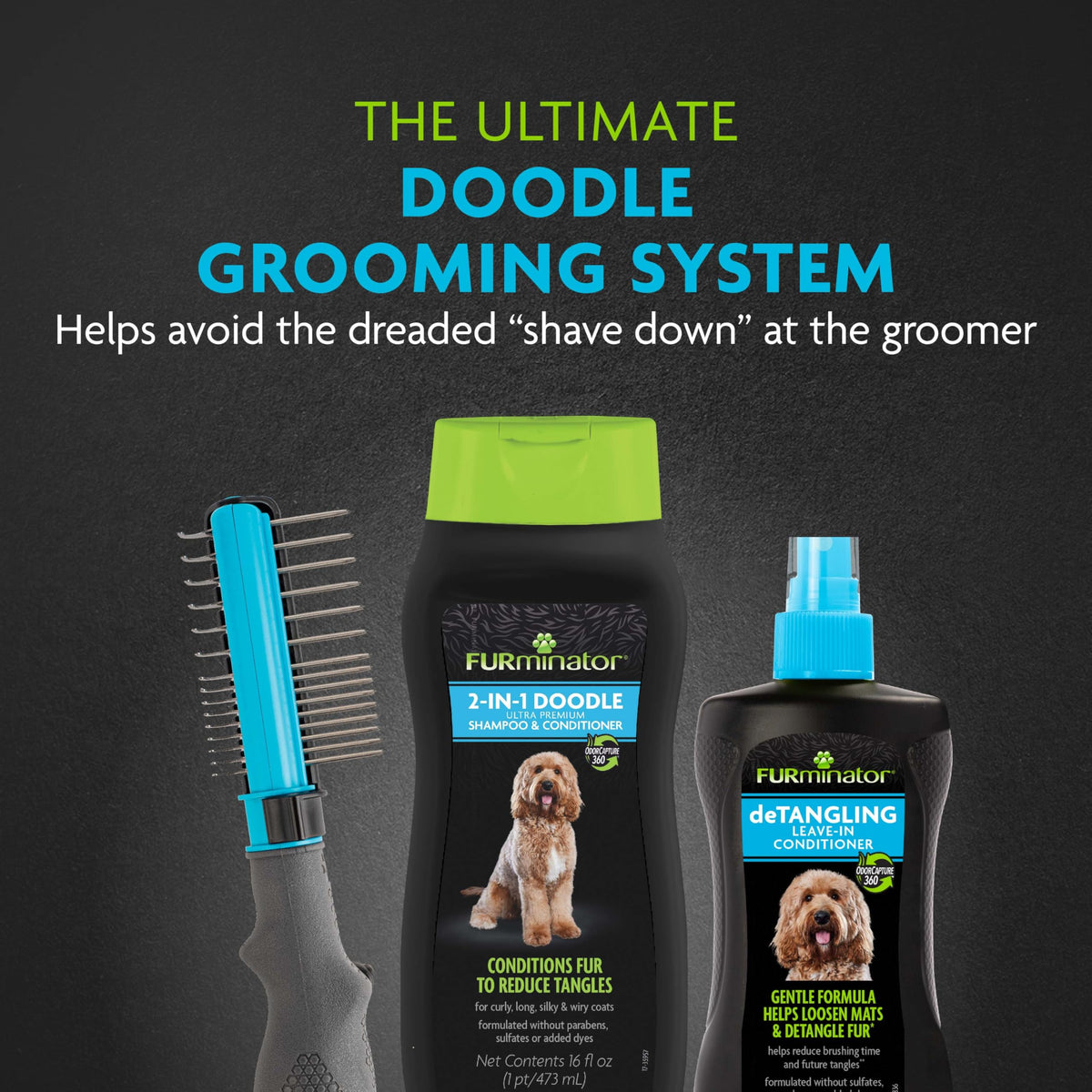2-in-1 Doodle Grooming Tool for Dogs Susceptible to Matting (2-in-1 Tool)