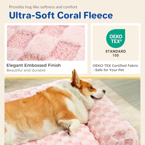 Large Dog Bed Sofa (Pink / 38x29x10")