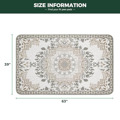 Washable Pee Pads for Dogs (Boho / 39" x 63" (1 Pack))