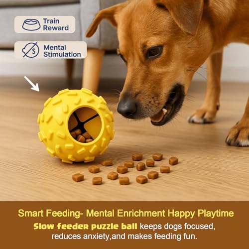 Interactive Dog Chew Toy for Small (Yellow)