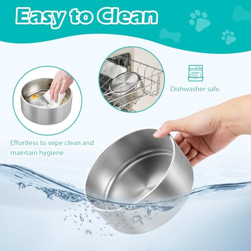 Stainless Steel Dog Bowls (Large / Stainless steel)