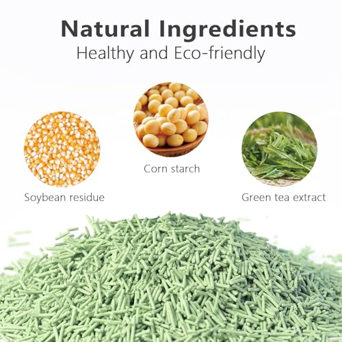 Low Dust Odor Control Flushable Tofu Cat Litter 12LB (6lb x 2bags / Green Tea)