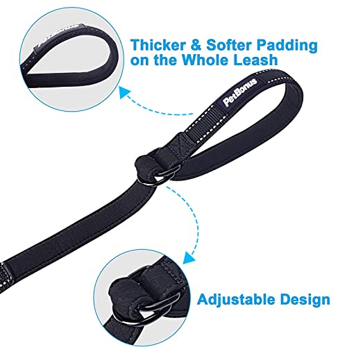 2 Pack Short Dog Leash (Black, Black / Short - 2 Packs)