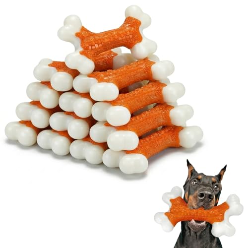 10 Pack Dog Chew Toys (10PC-Peanut Butter-Orange)