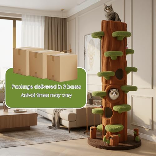 90.5 Inch Luxury Cat Tree with Scratching Post (90.5" / Green)