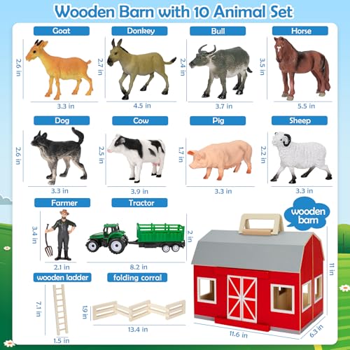 Farm Animals Toys for 3+ Year Old Kids Toddlers Girls Boys
