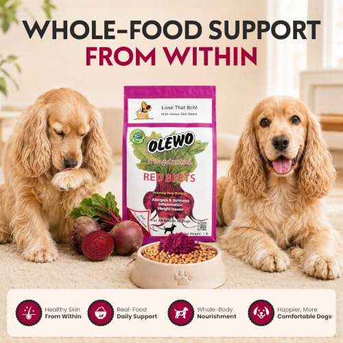 Red Beets Dog Food Topper for Dogs (1 Pound)