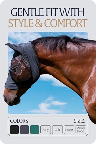 Bug Out Horse Fly Mask (Carbon Grey / Horse)