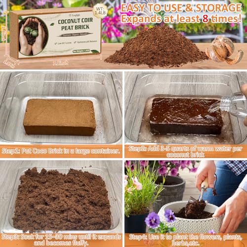 4 Pack Coco Coir Bricks for Plants (4 Pack)