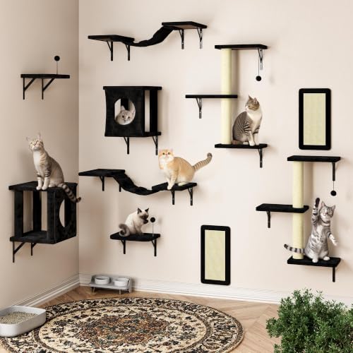 Cat Wall Shelves (Black)