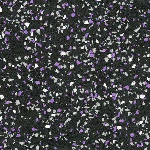 Extreme Rubber Gym Tiles (10 Tile Pack (Covers 40 Sq Ft) / 35% Purple/Grey/White)