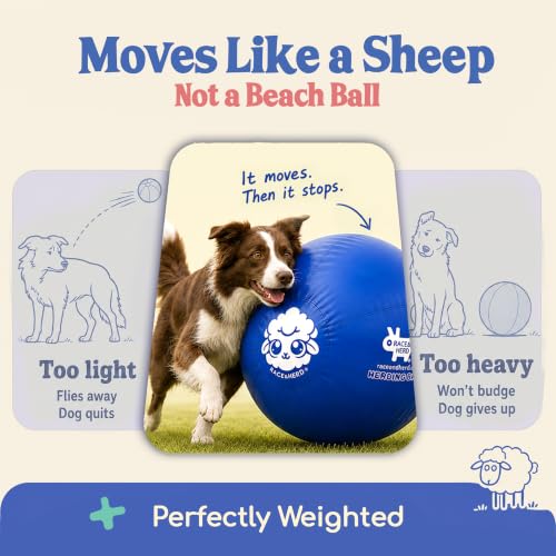18" Original Herding Ball for Dogs (Ocean - S 18" Herding Ball Set / S 18")