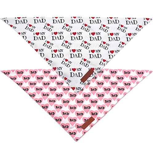 Fathers Day Dog Bandanas 2 Pack (Fathers Day / Small)
