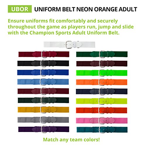 Baseball Softball Uniform Belt (Adult (22-46 Inches) / Orange)