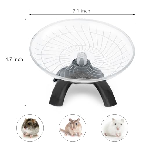 Silent Hamster Exercise Running Wheel Flying Saucer (Black)