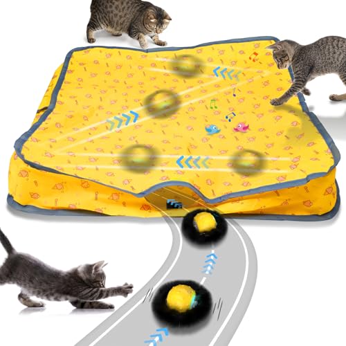 Interactive Cat Toys for Indoor Cats (yellow)