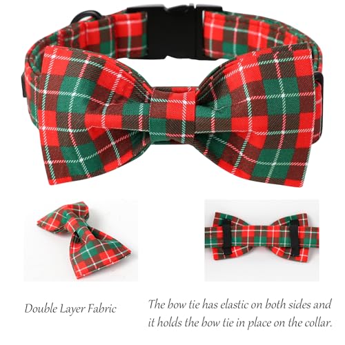 Christmas Dog Collar (XL (Pack of 1) / Red Green Grid)