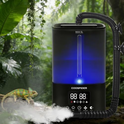 5L Reptile Fogger Humidifier (Black / 5L/1.32GAL-Single)