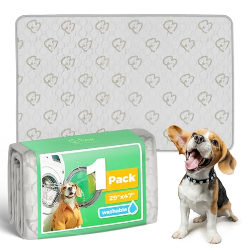 Washable Pee Pads for Dogs (Khaki / 29" x 47" (1 Pack))