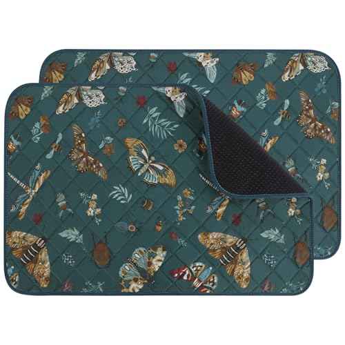 Washable Pee Pads for Dogs (Dark Green / 36x31 inch - 2pcs)