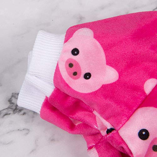 Dog Halloween Pajamas Puppy Onesies Small Dogs Soft Pjs Coat Cat Apparel Comfy Pet Christmas Clothes Outfit Doggie Bodysuit (Large / A04-Pink pig)