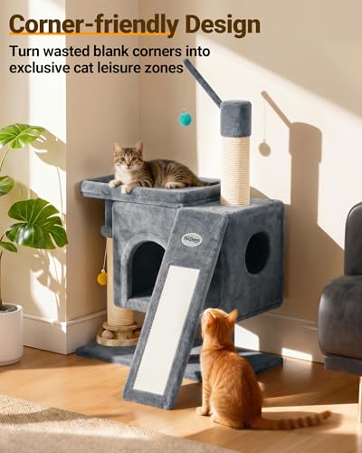 Eco Wood Cat Tree Tower (Mist Blue)