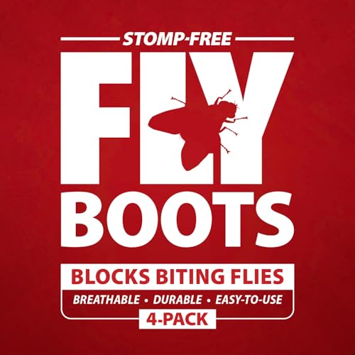 Equine Romper Stomper Fly Boots for Horses (Grey / Small)