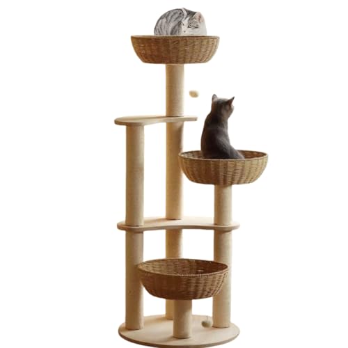 54" Modern Cat Tree for Large Cats (Large-Oiled1)