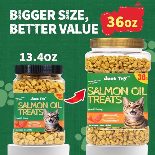 36 OZ Cat Grass Treats with Salmon Oil (2.25 Pound (Pack of 1))