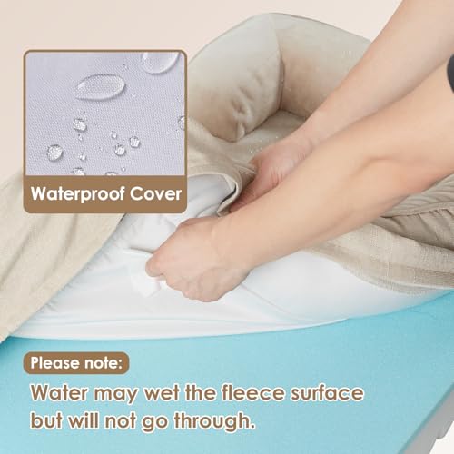 Orthopedic Dog Bed Medium Size Dog (Beige / 30.0"l X 20.0"w X 6.5"th)