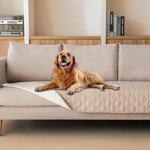 Waterproof Dog Blanket (30x90 Inch (Pack of 1) / Dark Beige/Light Beige)