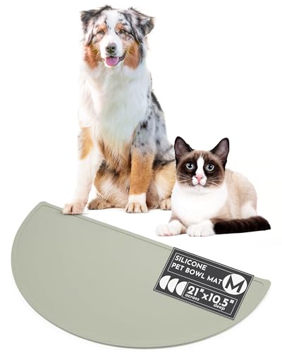 Silicone Dog Food Mat (Sage Green / Medium)