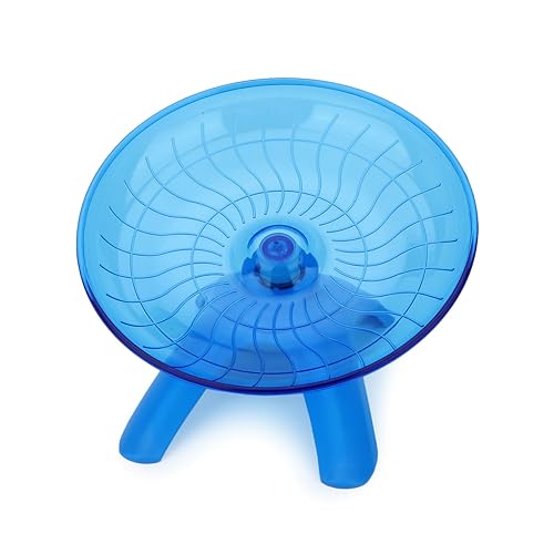 Hamster Wheel Flying Saucer Silent Exercise Wheel Running Wheel for Hamsters (Blue)