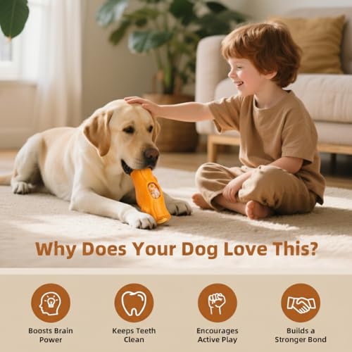 1 Pack Dog Toys for Aggressive Chewers Yellow (Yellow)