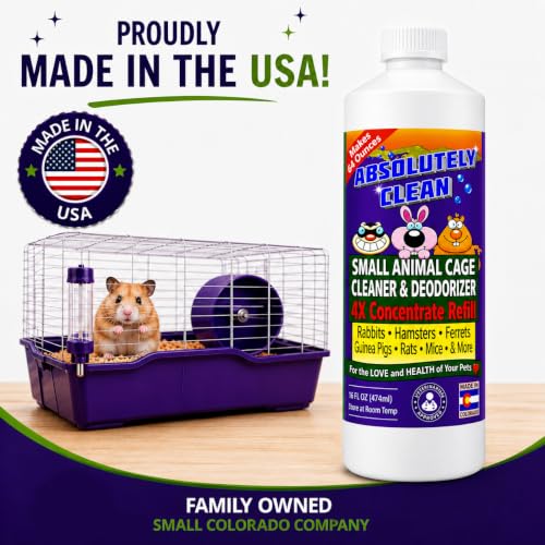 Amazing Small Animal Cage Cleaner (16 Fl Oz Concentrate (Makes 64oz))