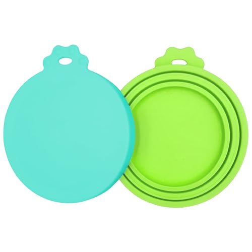 2 Pack Pet Food Can Covers (Teal/Green)
