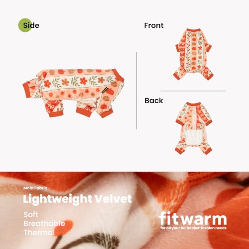 Pumpkin Dog Fleece Pajamas (Pumpkin Flower / Small)