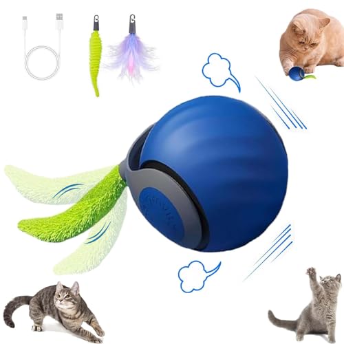 Interactive Cat Toy Ball (Blue)