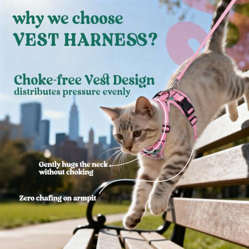 Cat Harness and Leash Set (S / Melon Munch)